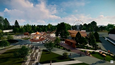 В Евпатории реконструируют парк имени Фрунзе